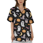 Pineapple and White Hibiscus Floral Hawaiian Shirt for Men Women Tropical Luau Wear