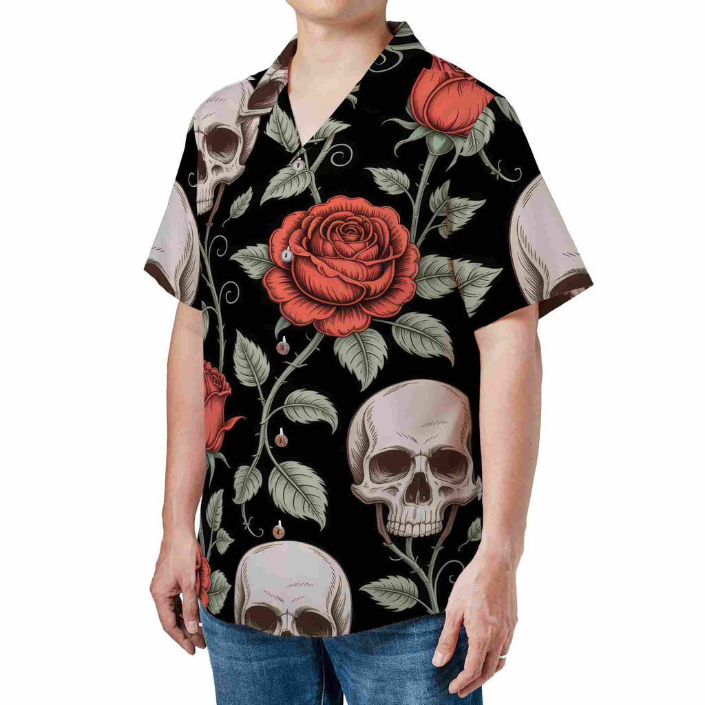 Pineapple and White Hibiscus Floral Seamless Hawaiian Tee Summer Vacation