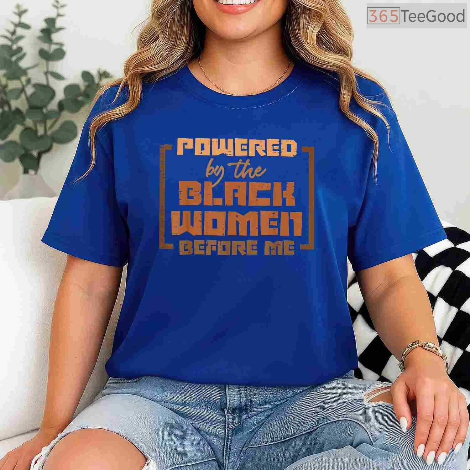 Powered by The Black Women Before Me T-Shirt Feminist History Month African American Gift