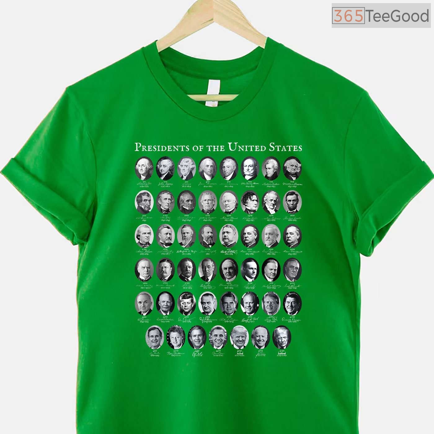 Presidents of The United States T-Shirt Educational US History Chart Shirt for Teachers Students