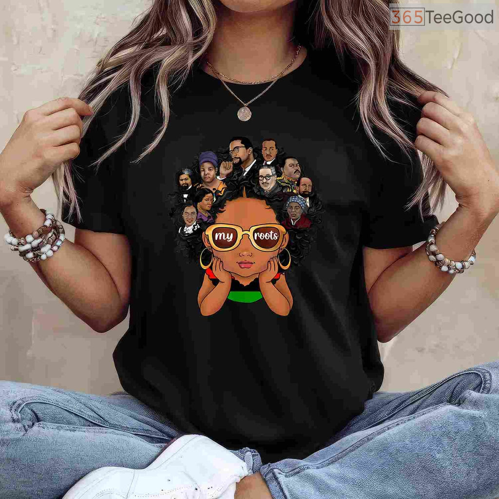 Pride Afro Melanin Girl T-Shirt Black History Month Kids Empowerment Shirt for Girls