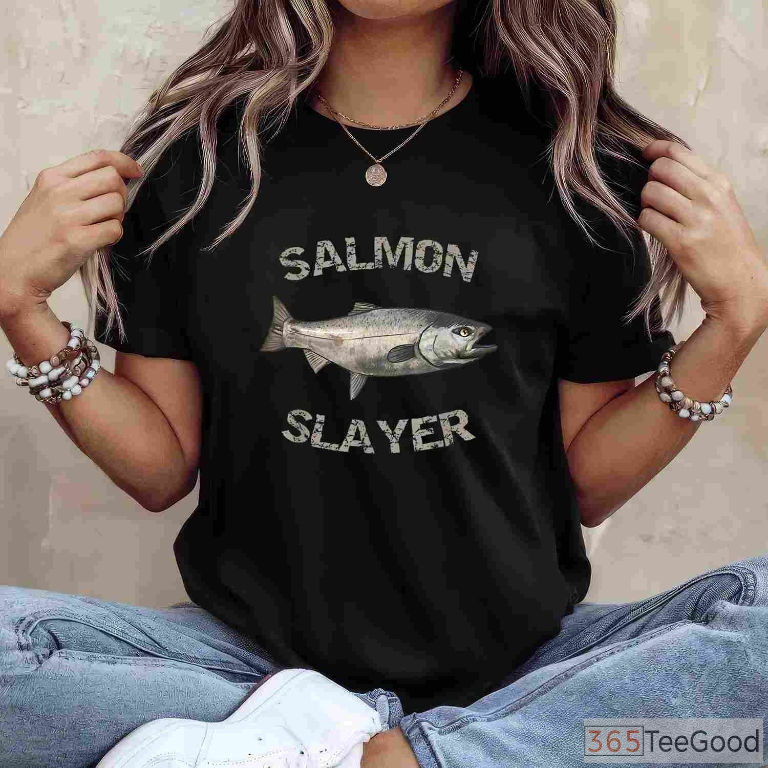 Professional Salmon Slayer Fishing Shirt, High-Performance King Salmon Angler Gear