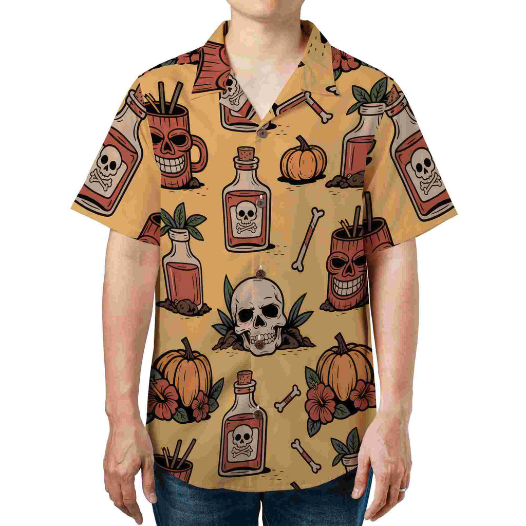 Red Hibiscus Retro Beach Scene Hawaiian Shirt Vacation Gift Idea 2026