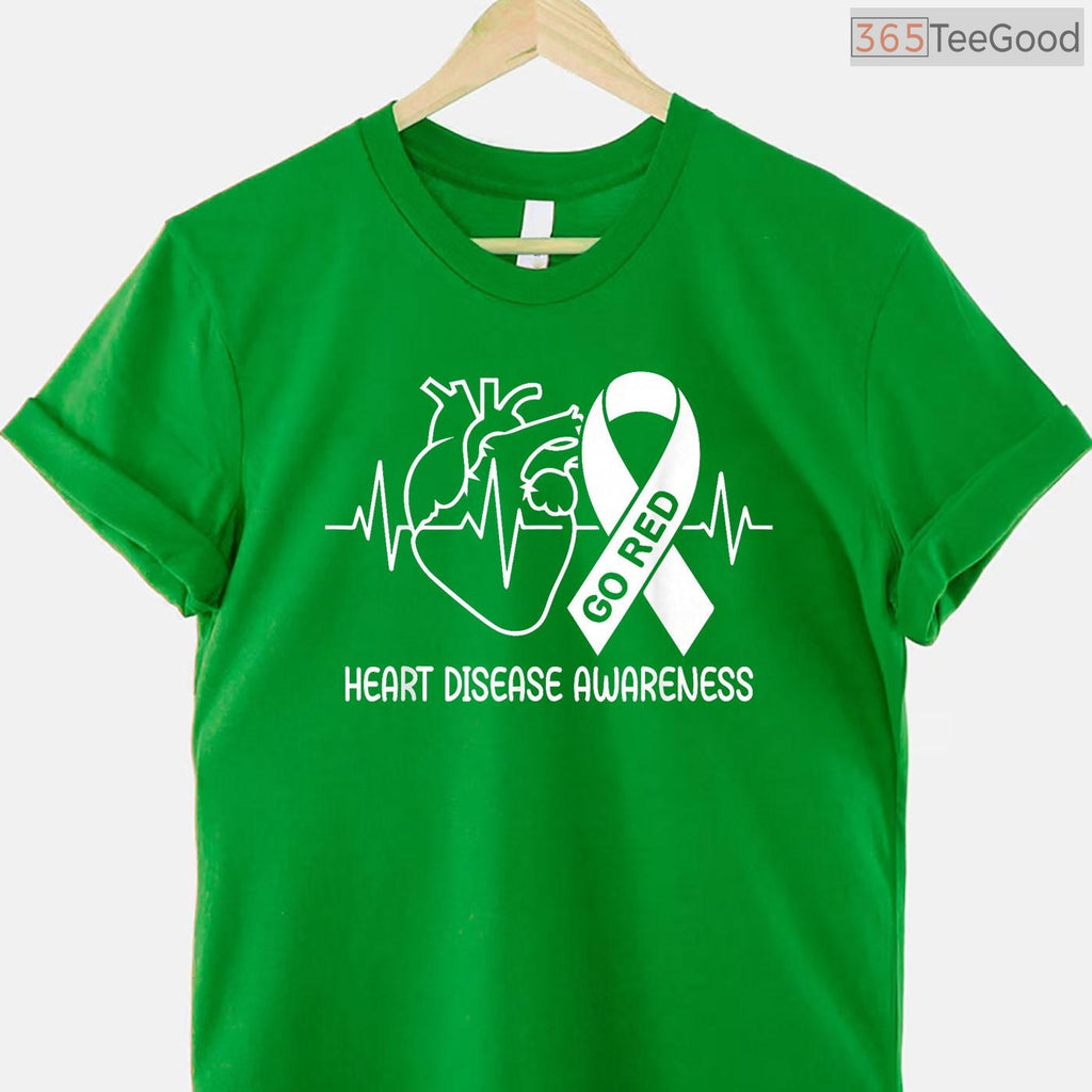 Red Ribbon February Month Shirt – Go Red Heart Disease Awareness