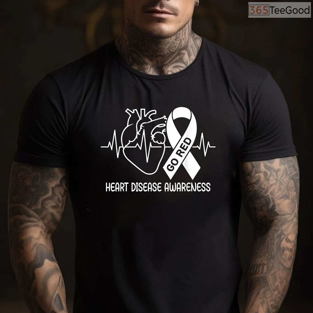 Red Ribbon February Month Shirt – Go Red Heart Disease Awareness