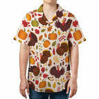 Retro Beach Scene Red Hibiscus Seamless Hawaiian Shirt Vintage Summer Look