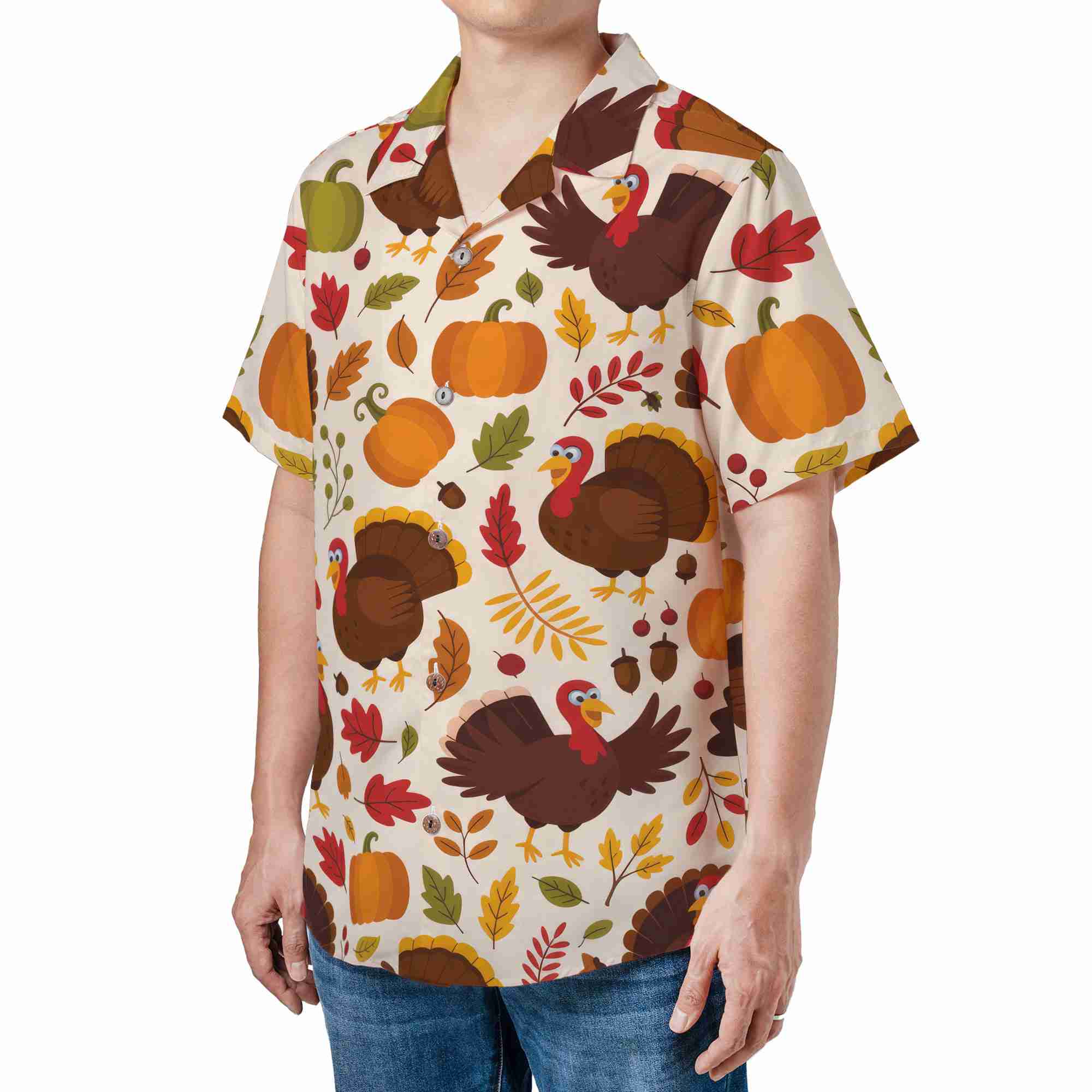 Retro Beach Scene Red Hibiscus Seamless Hawaiian Shirt Vintage Summer Look