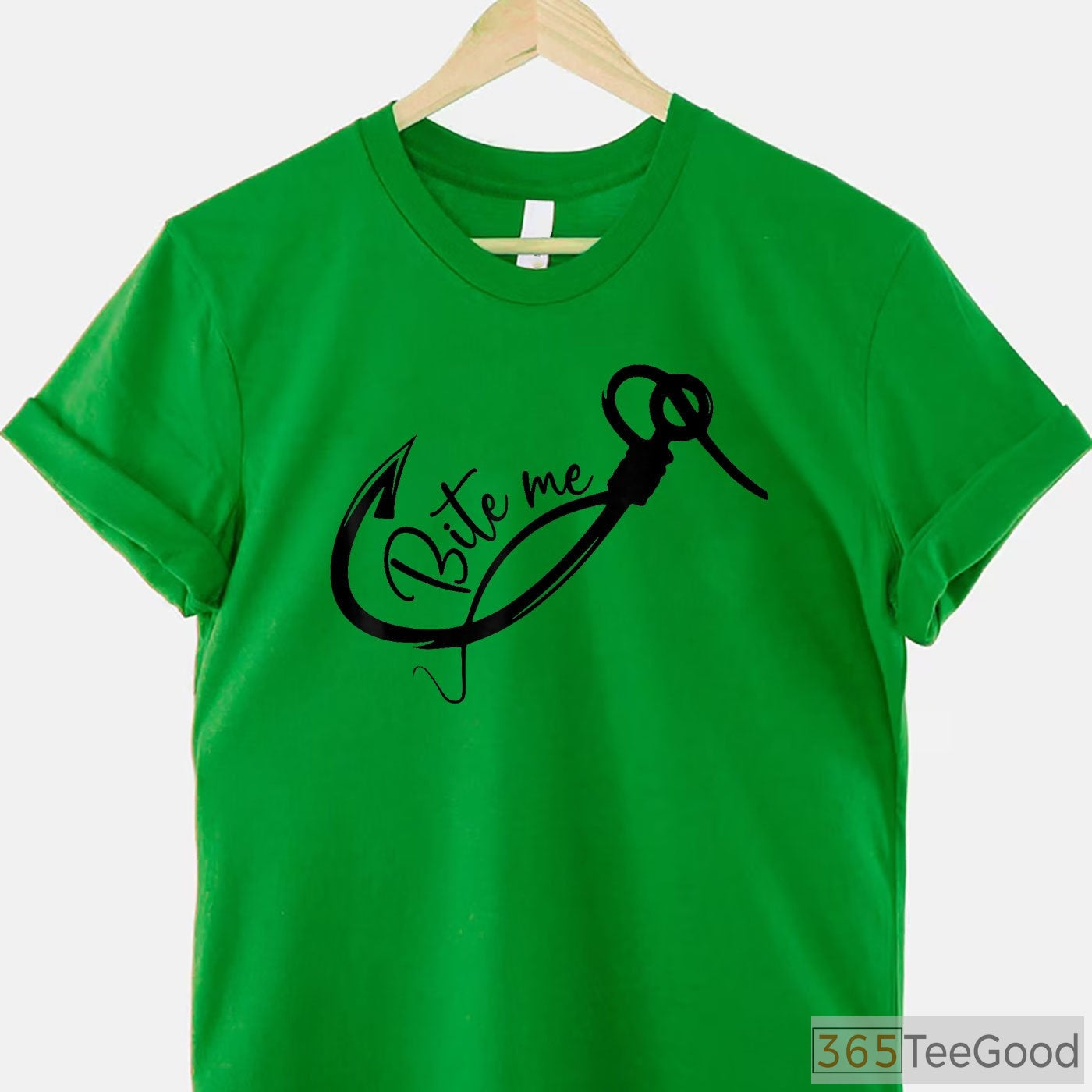 Retro Bite Me Bass Fishing Shirt - Cool Vintage Catchy Angler Apparel