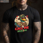 Retro Call Me Duck Hunting Shirt, Funny Valentine’s Day Waterfowl Hunter Gift