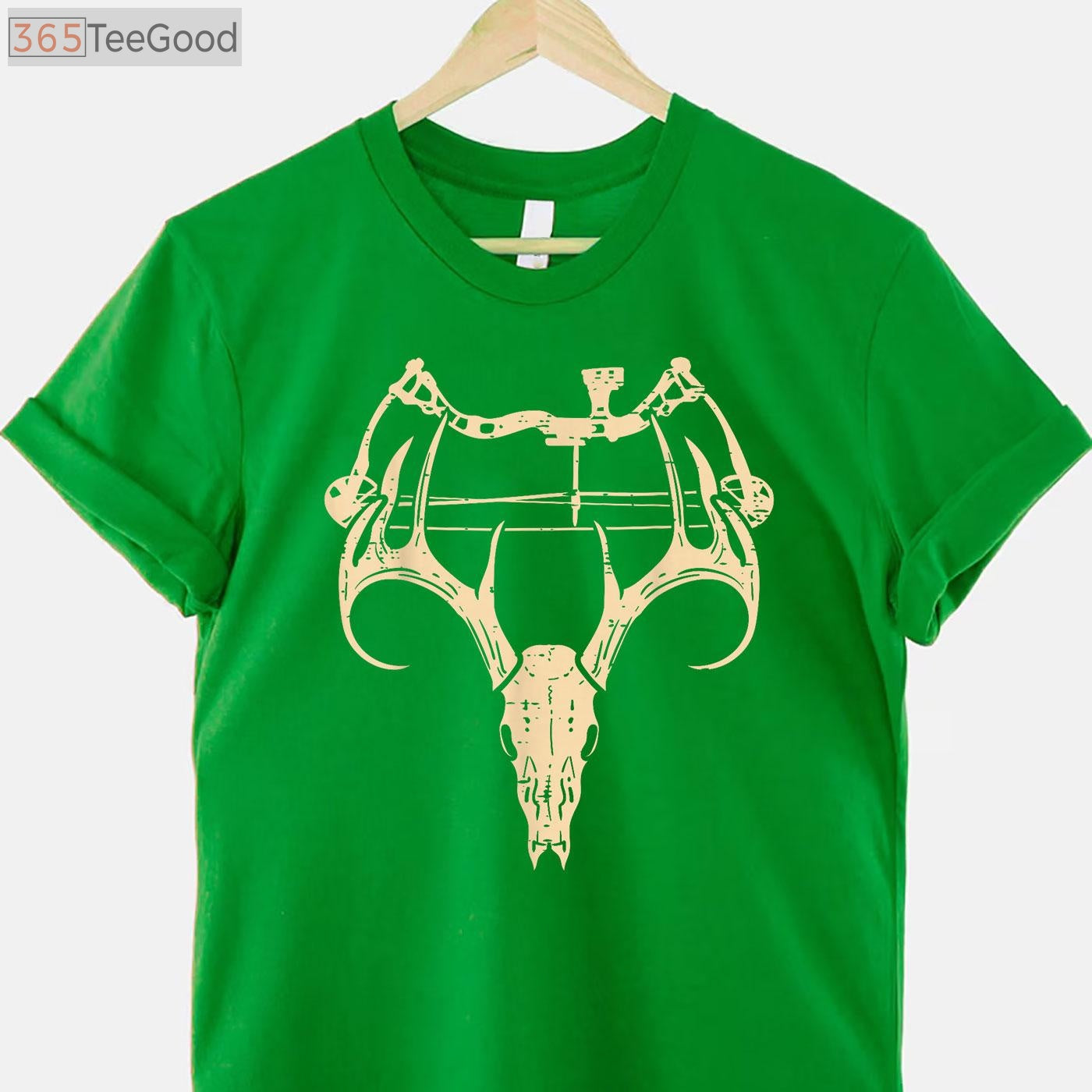 Retro Compound Bow Archery Hunting Shirt, Deer Skull Archer Dad Gift Tee