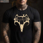 Retro Compound Bow Archery Hunting Shirt, Deer Skull Archer Dad Gift Tee
