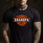 Retro Cool Grandpa Club Funny Fathers Day Gift Tee T-Shirt Men Adults Unisex