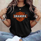 Retro Cool Grandpa Club Funny Fathers Day Gift Tee T-Shirt Men Adults Unisex