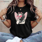 Retro Cupid Valentine’s Day T-Shirt - Vintage Cupid Blowing Bubble Gum Aesthetic