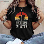 Retro Squirrel Hunting Sunset Shirt, Vintage Squirrel Slayer Small Game Tee