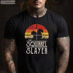Retro Squirrel Hunting Sunset Shirt, Vintage Squirrel Slayer Small Game Tee