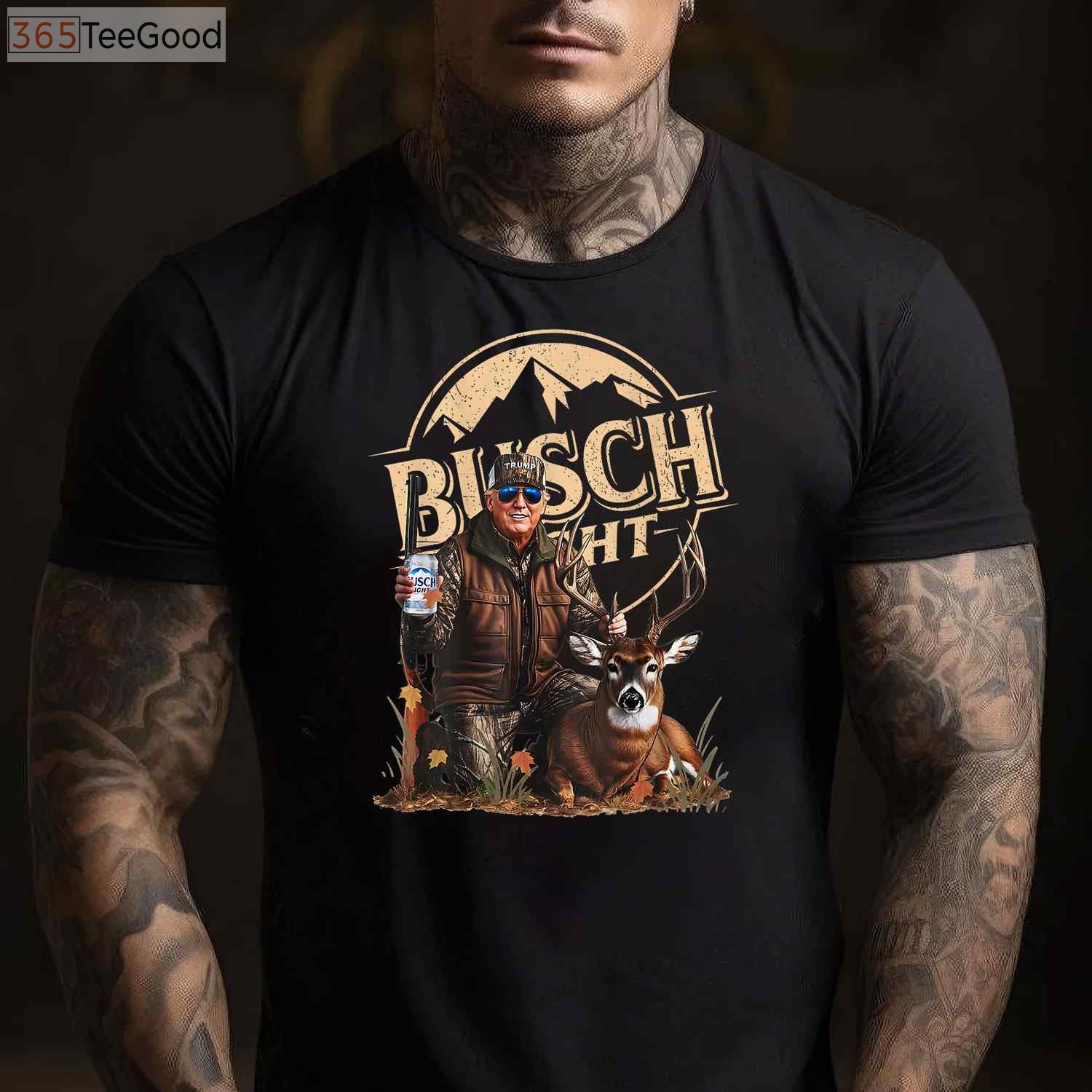 Retro Trump Hunting Shirt, Funny Beer Drinking and Deer Hunting Graphic Tee