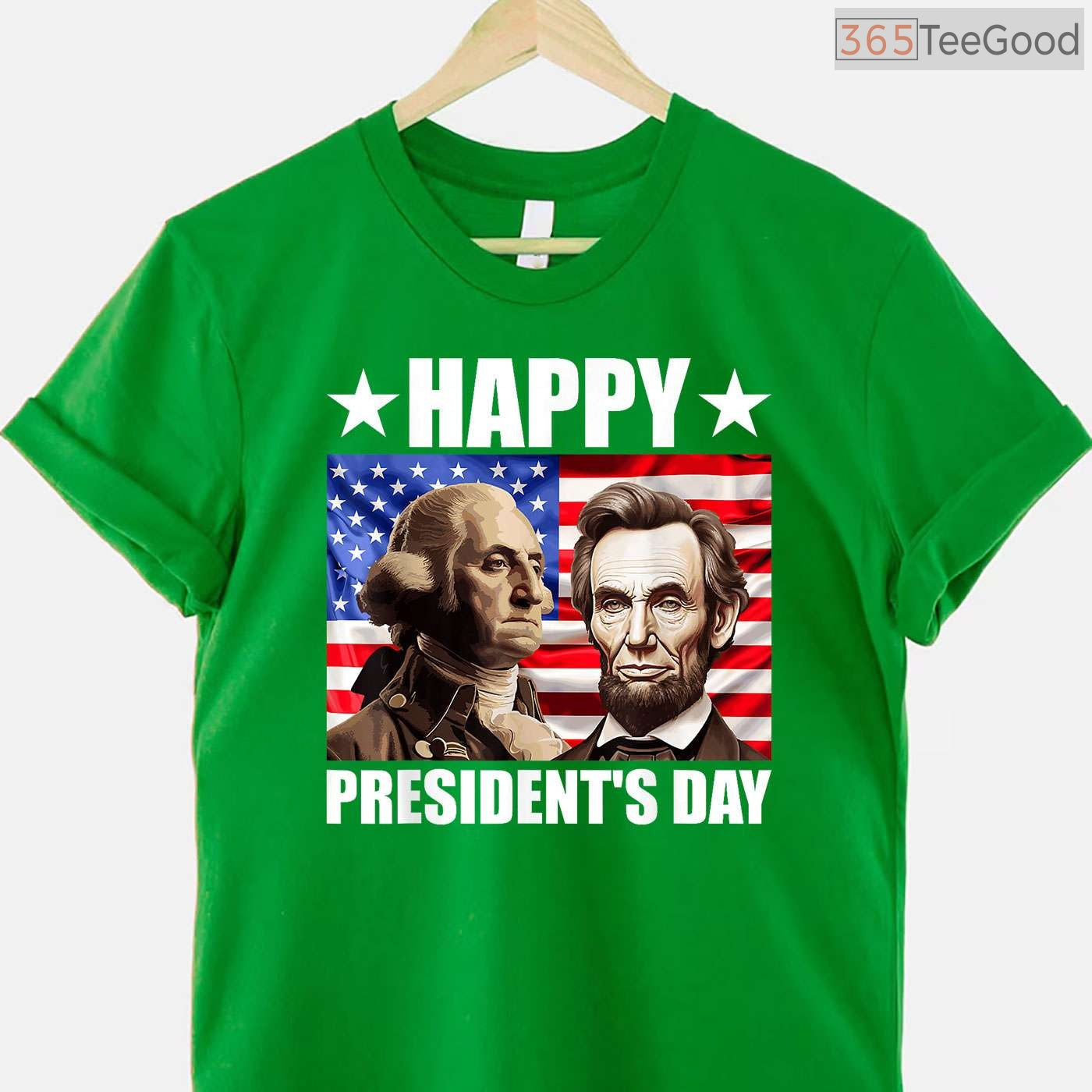 Retro Washington Lincoln American Flag T-Shirt Vintage Happy Presidents Day Patriotic Shirt