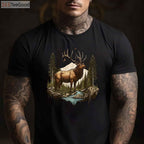 Rocky Mountain Elk Hunting Shirt, Outdoor Camping and Forest Adventure Tee