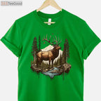 Rocky Mountain Elk Hunting Shirt, Outdoor Camping and Forest Adventure Tee