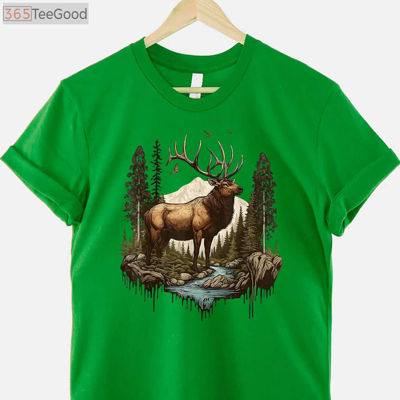 Rocky Mountain Elk Hunting Shirt, Outdoor Camping and Forest Adventure Tee