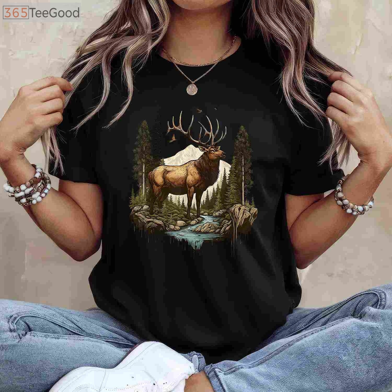 Rocky Mountain Elk Hunting Shirt, Outdoor Camping and Forest Adventure Tee