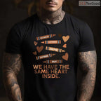 Same Heart Different Skin T-Shirt Black History Month African American Unity Shirt for Women