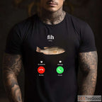 Sarcastic Fih Calling Fishing Shirt, Humorous Cell Phone Reject Fish Graphic Tee