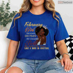 She Slays She Prays February Shirt – Beautiful Birthday Girl Faith T-Shirt
