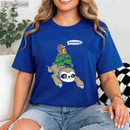 Sloth Turtle Snail Piggyback T-Shirt - Funny Animal Running Wild Graphic