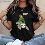 Sloth Turtle Snail Piggyback T-Shirt - Funny Animal Running Wild Graphic