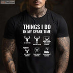 Spare Time Funny Deer Hunting Lover T-Shirt, Outdoor Hobbyist Graphic Gear