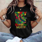 Stepping Into Black History Month Black Sneakers T-Shirt African American Kicks Shirt