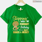 Stepping Into My February Birthday With God's Grace Long Sleeve Shirt