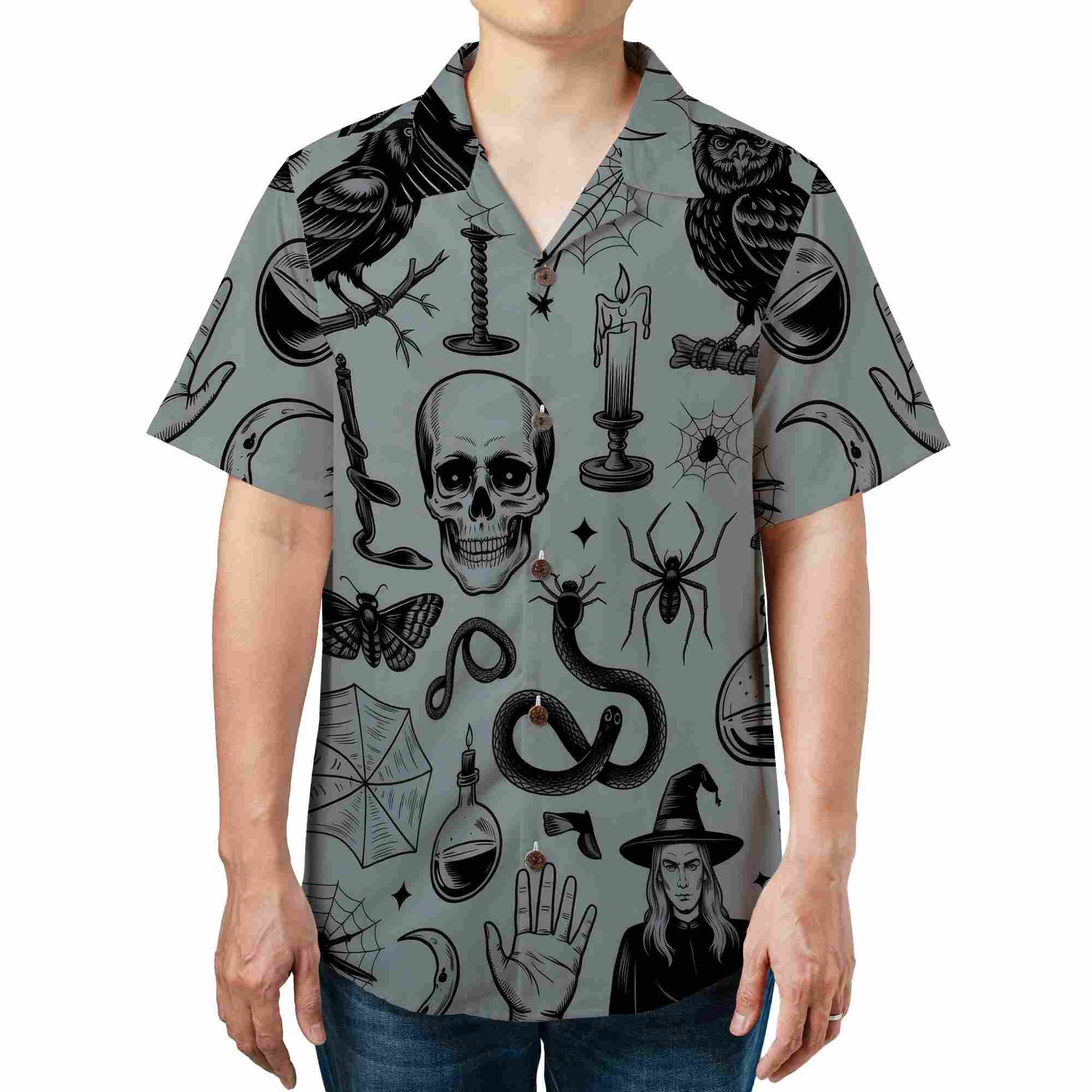 Sunset Palm Island Hawaiian Tee Tropical Beachwear for Unisex Adults