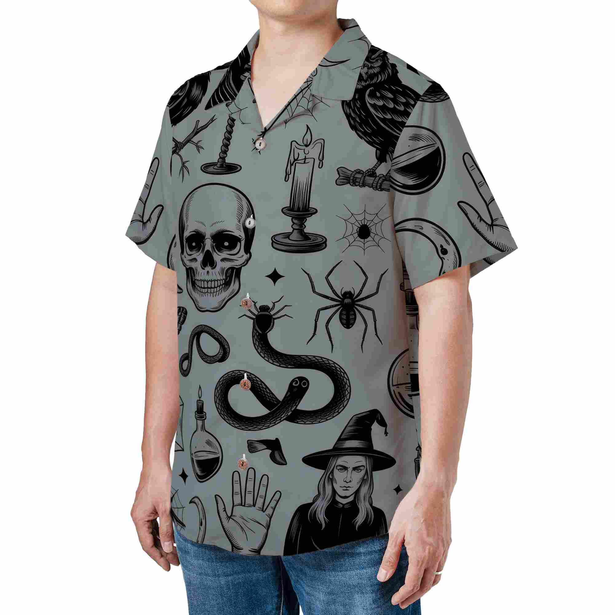 Sunset Palm Island Hawaiian Tee Tropical Beachwear for Unisex Adults