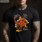 Thanksgiving Menu T-Shirt - Turkey Gravy Beans Rolls Casserole Foodie Tee