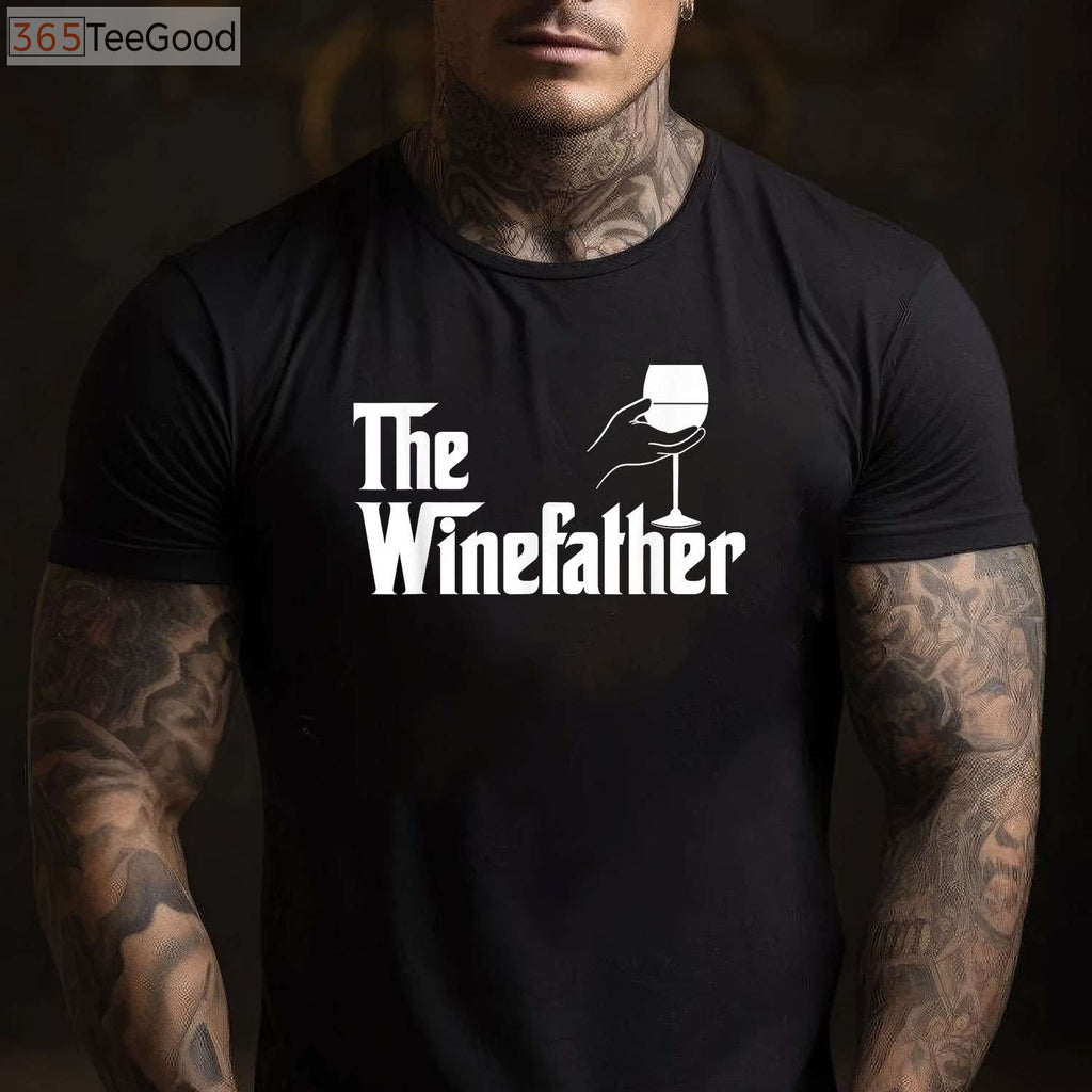 The Winefather Wine Dad T-Shirt - Funny Red & White Wine Lover Gift