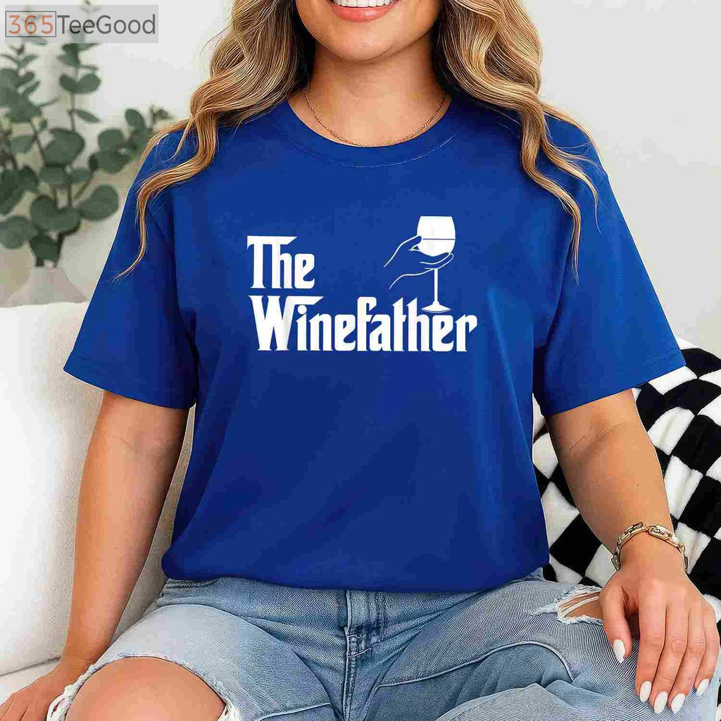 The Winefather Wine Dad T-Shirt - Funny Red & White Wine Lover Gift