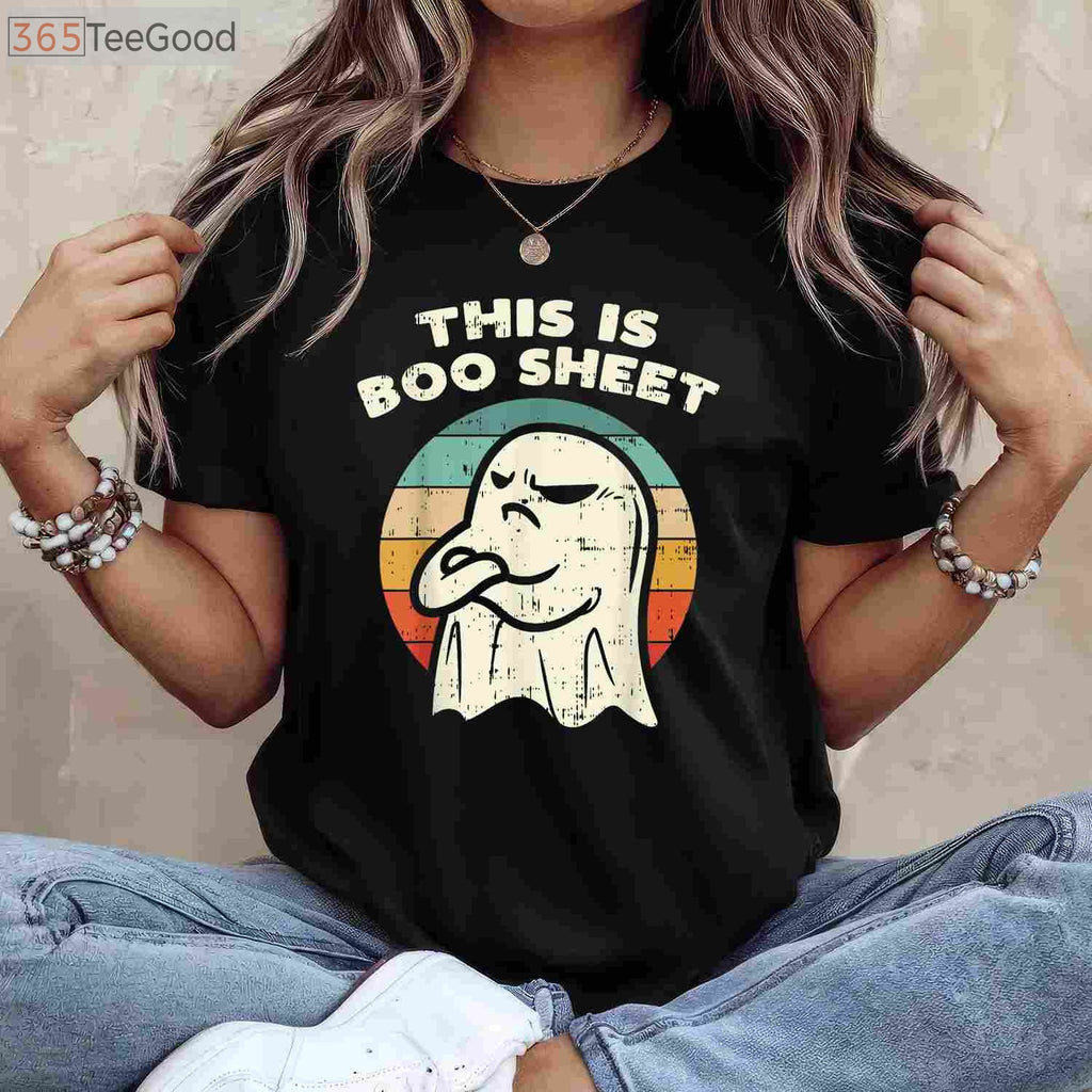 This Is Some Boo Sheet Ghost T-Shirt - Retro Funny Halloween Costume Gift