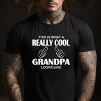 This Is What A Really Cool Grandpa Looks Like Funny Gift Tee T-Shirt Men Adults