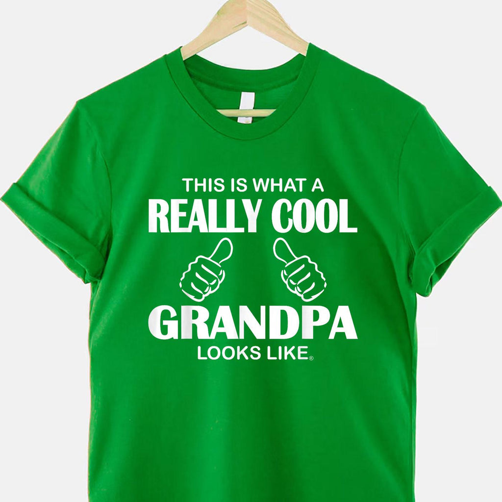 This Is What A Really Cool Grandpa Looks Like Funny Gift Tee T-Shirt Men Adults