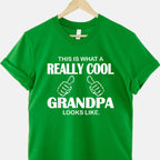 This Is What A Really Cool Grandpa Looks Like Funny Gift Tee T-Shirt Men Adults
