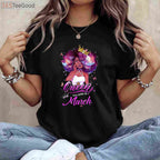 This Queen Was Born in March Birthday T-Shirt for Girls, March Birthday Queen Gift Tee