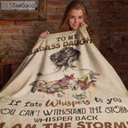 To My Badass Daughter Fleece Blanket from Dad – Birthday and Special Occasion Daughter Gift