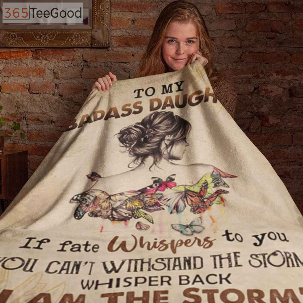 To My Badass Daughter Fleece Blanket from Dad – Birthday and Special Occasion Daughter Gift