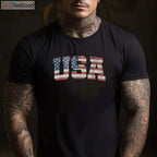 USA American Flag Patriotic 4th of July Independence Day T-Shirt