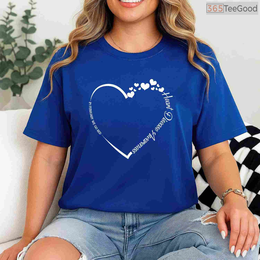 Unisex Heart Disease Awareness Shirt – In February We Wear Red Tee