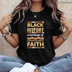 Unshakeable Faith T-Shirt Christian Black History Month Religious African American Shirt