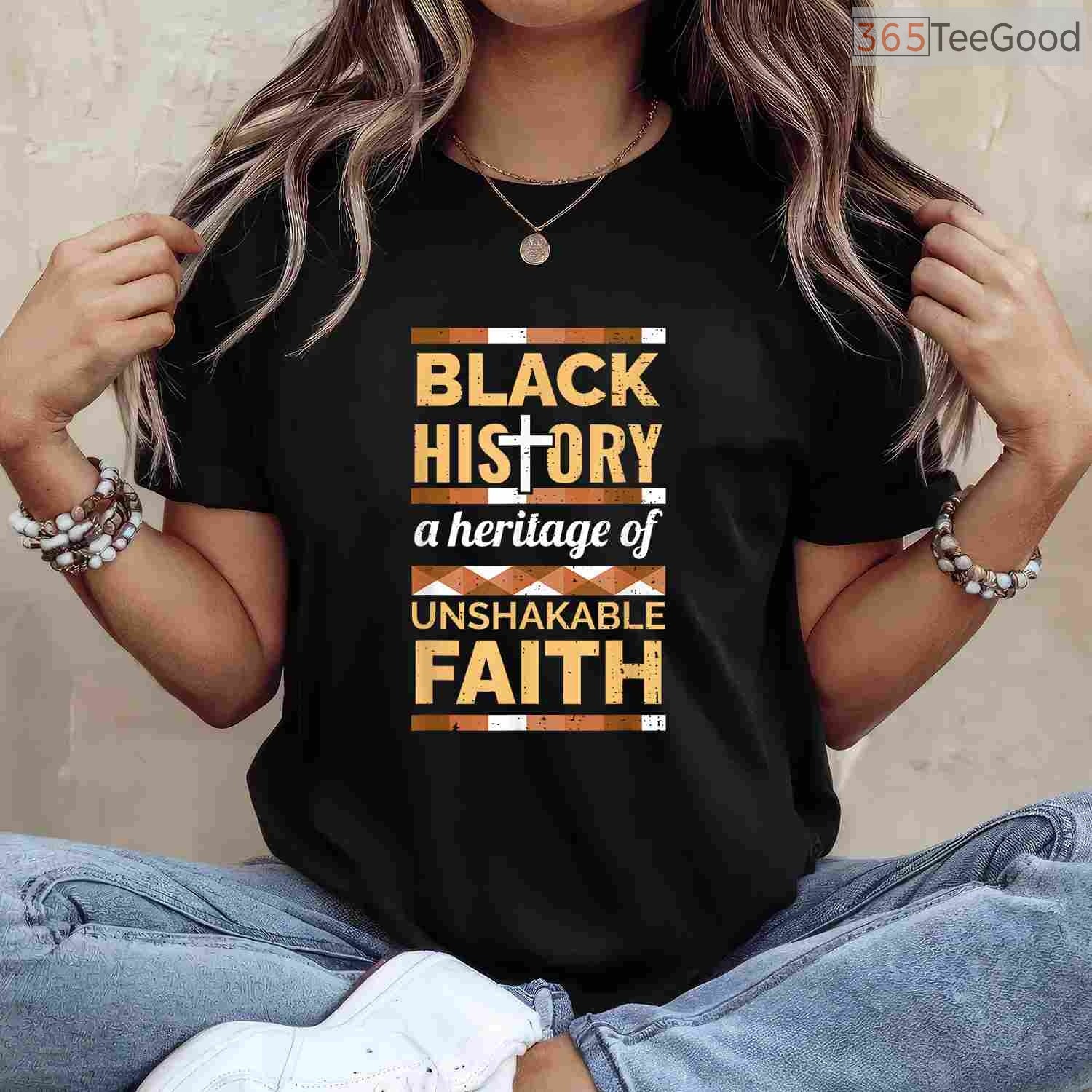 Unshakeable Faith T-Shirt Christian Black History Month Religious African American Shirt